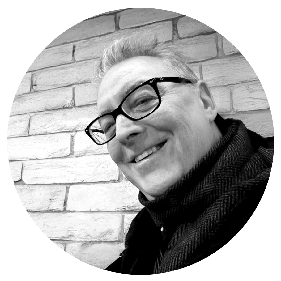 Profile Image - black and white headshot of Scott Vranesh-Fallin